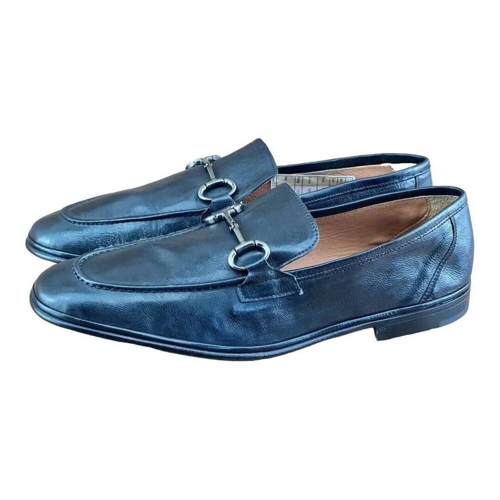Antonio Maurizi Men's Size 9 OPERA Penny  Loafer Black Leather